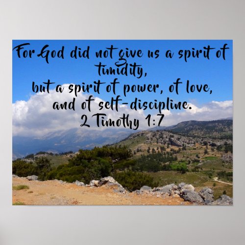 2 Timothy 17 Scenic Bible Verse Poster