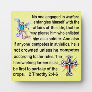 2 Timothy 2:4-6 Plaque