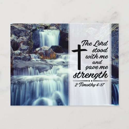 2 Timothy 417 The Lord Gave Me Strength Bible Postcard