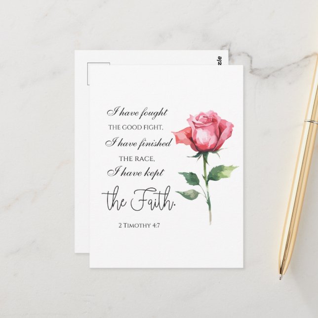 2 Timothy 4:7 - I have fought the good fight Postcard (Front/Back In Situ)