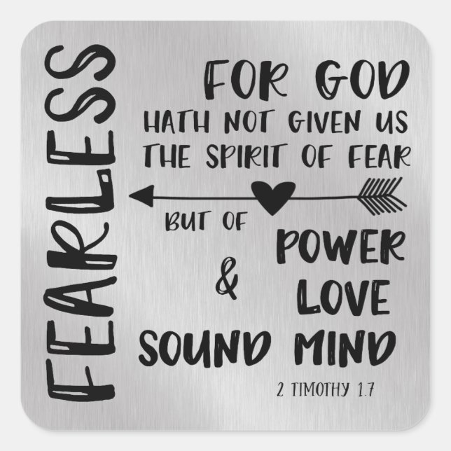 2 Timothy Bible Verse Square Sticker (Front)