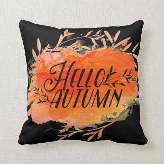 2 Tone Autumn Throw Pillow