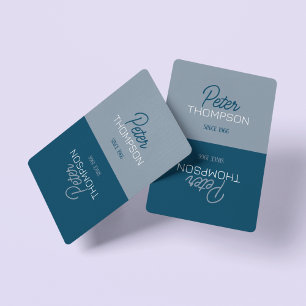 2-tone Blue playingcards with Name Playing Cards