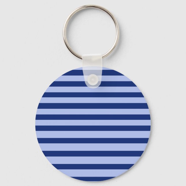 2 Tone Blue Stripes Keychain (Front)