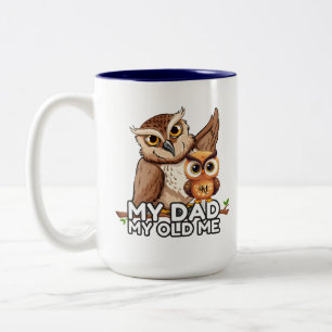 2-Tone Mug 15oz : My Dad My Old Me (navy)