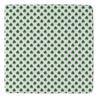 2-Tone Shamrock Green on White St.Patrick’s Clover Trivet