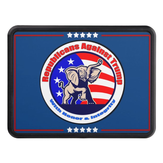 2" Trailer Hitch Cover Republicans Against Trump (Front)