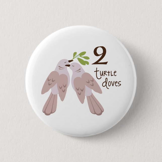 2 Turtle Dove Button (Front)
