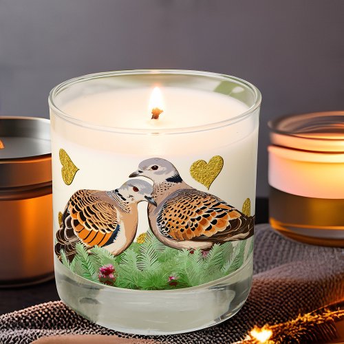 2 Turtle Doves Couples Name  Year Holiday Birds Scented Candle