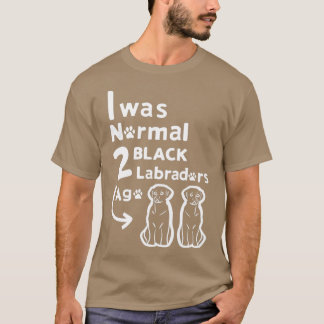 2 Two Black Lab Labrador Retriever Gift Idea Dog T-Shirt