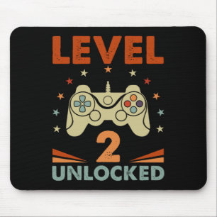 2 Unlocked Video Gamer 2nd Birthday 2 Year Old Boy Mouse Pad