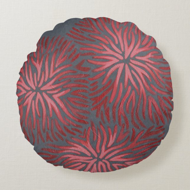 2-Up Dianthus II Round Pillow (Front)