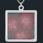 2-Up Dianthus II Silver Plated Necklace<br><div class="desc">Floral</div>