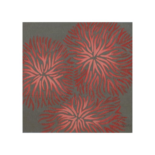 2-Up Dianthus II Wood Wall Art (Front)