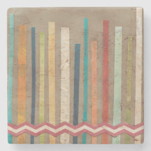 2-Up Paper Fences II Stone Coaster