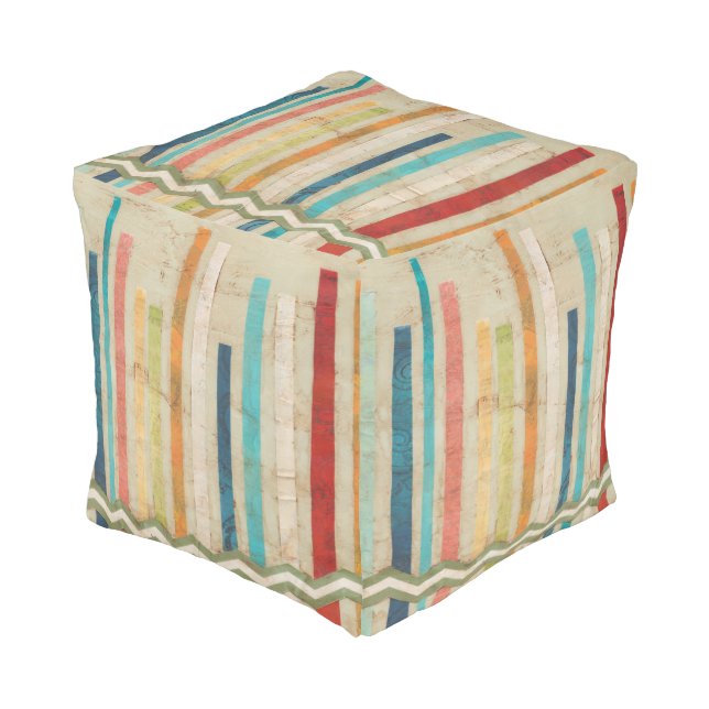 2-Up Paper Fences IV Pouf (Angled Front)