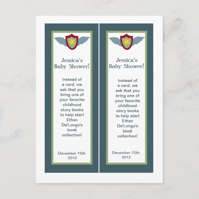 2 Vintage Airplane Bookmarks Invitation Postcard (Front)