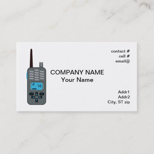 2 way radio business card