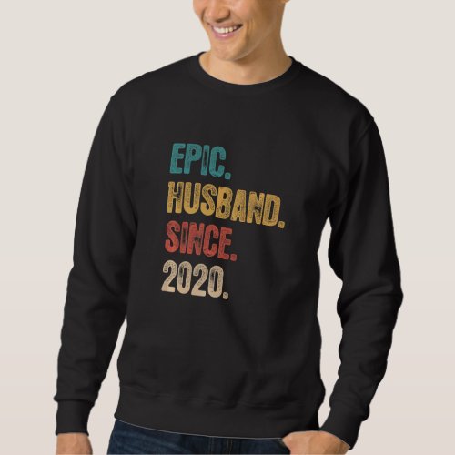 2 Wedding Aniversary For Him  Epic Husband Since 2 Sweatshirt