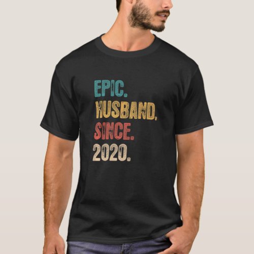 2 Wedding Aniversary For Him  Epic Husband Since 2 T_Shirt