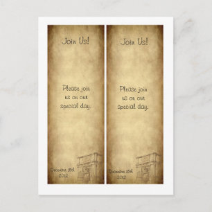 2 Wedding in Rome Save the Date Bookmarks Announcement Postcard