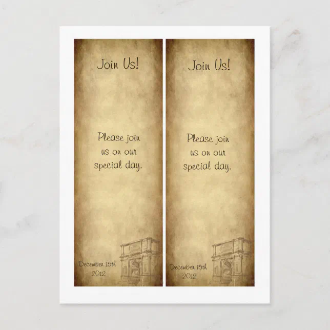 2 Wedding in Rome Save the Date Bookmarks Announcement Postcard | Zazzle