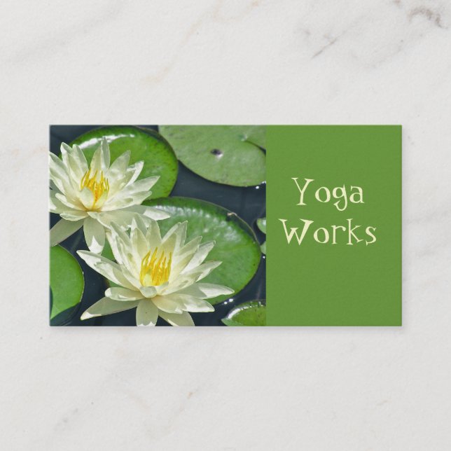 2 WHITE LOTUS BLOSSOMS BUSINESS CARD (Front)