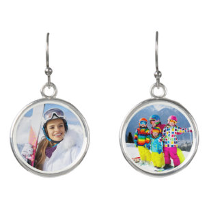 2 Winter Vacation Photos Earrings