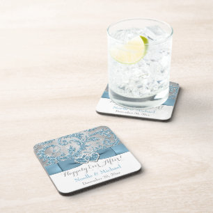 #2 Winter Wonderland Wedding Favor Coaster Set (6)