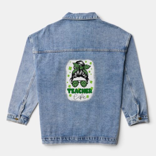 2 wolves howl the moon at night  denim jacket