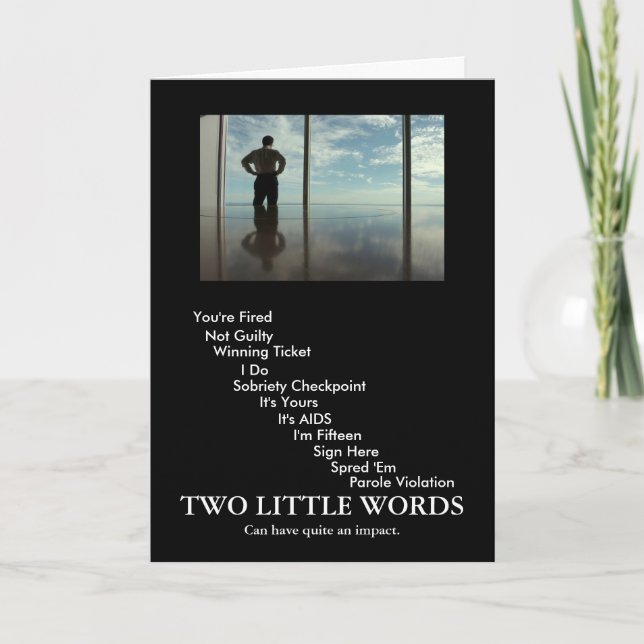 2 words card (Front)