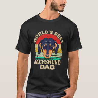 2 World's Dachshund Dad Vintage T-Shirt