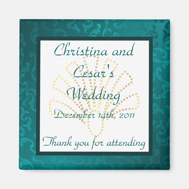 2"x2" Announcement Magnet Arabian Teal (Front)