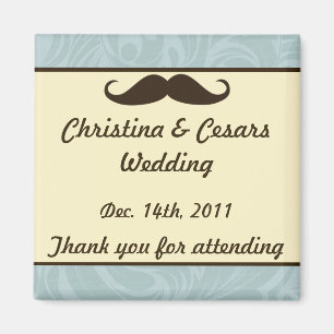 2"x2" Announcement Magnet I Mustache You a Questio