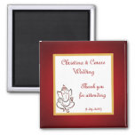 2&quot;x2&quot; Announcement Magnet Lord Ganesha/hindu Red S at Zazzle