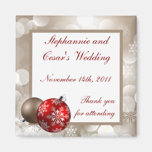 2"x2" Announcement Magnet Winter Blur
