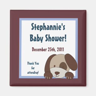 2"x2" Favor Magnet Lil League Puppy Dog Sports