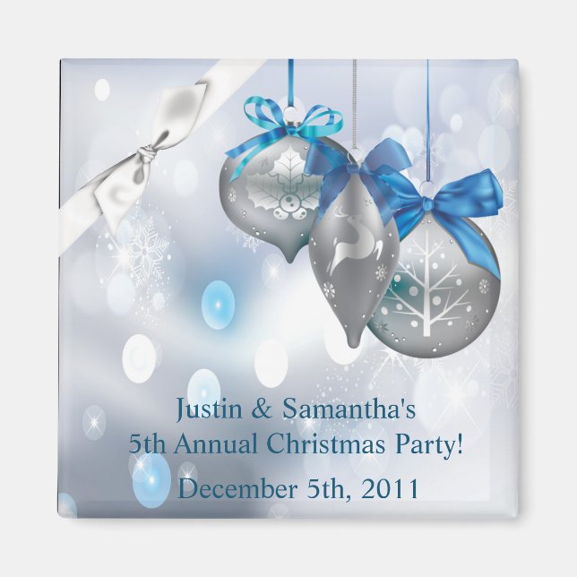 2"x2" Favor Magnet Ornaments Snowflakes Snow Flake (Front)