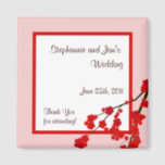 2"x2" Favor Magnet Red Cherry Blossom<br><div class="desc">2"x2" Square Custom Favor magnets are printed in high quality and with vibrant colors. Perfect for baby announcements, save-the-date reminders, gifts for family and friends, or even great promotional advertisements for any business. Stick them on your refrigerator, file cabinet, dishwasher, or your own favorite metal surface. We have an entire...</div>