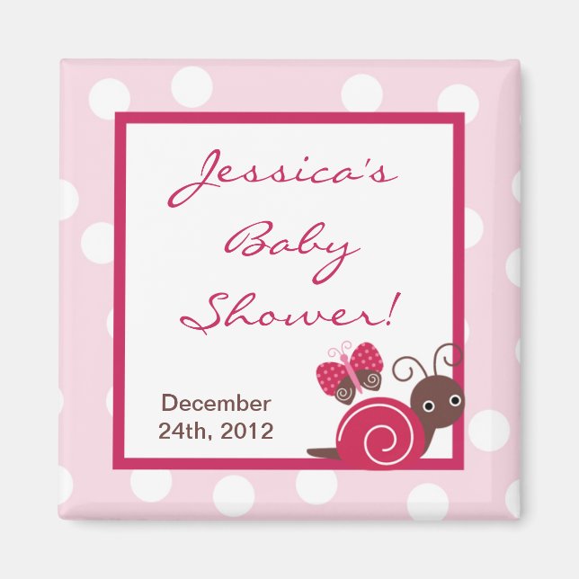 2"x2" Magnet Favor Berry Garden Lady Bug (Front)