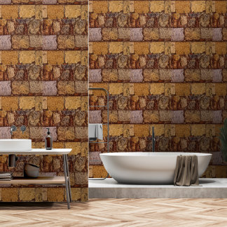 2' x 12' Brick Patterned Textured Vinyl Wallpaper