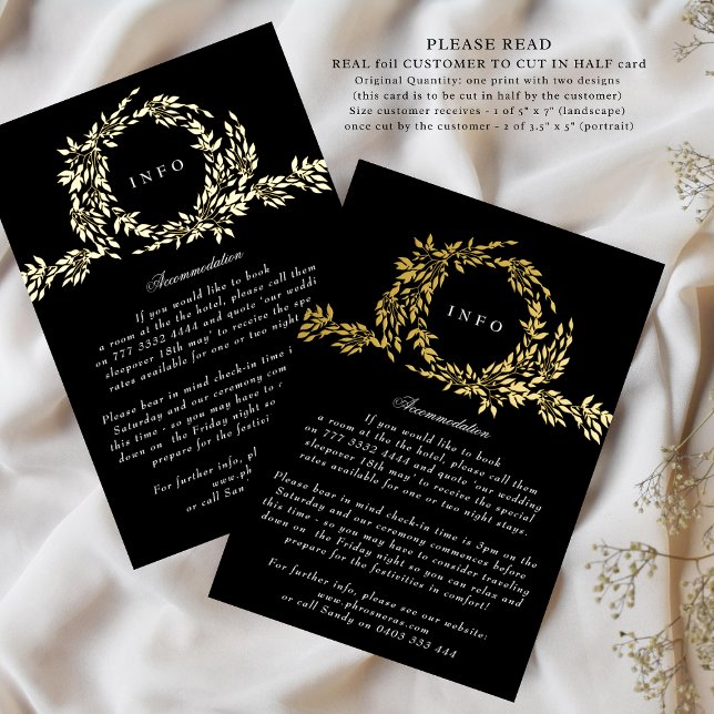 2 X DETAILS Monogram Crest Premium Wedding Gold Foil Invitation (Creator Uploaded)