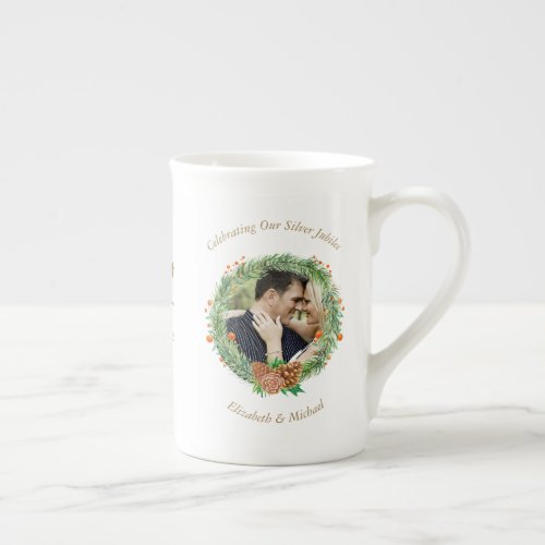 2 x Photo Wedding Anniversary ANY YEARS Christmas  Bone China Mug