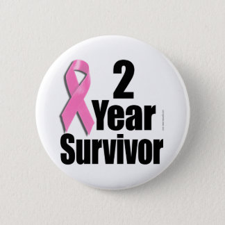 2 Year Breast Cancer Survivor Pinback Button