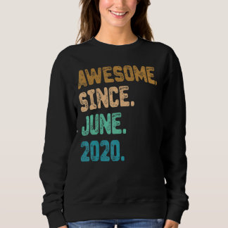 2 Year Old Awesome Since June 2020 2nd Birthday 1 Sweatshirt