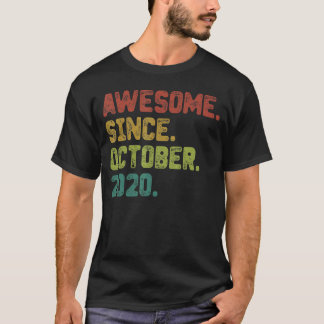 2 Year Old  Awesome Since October 2020 2nd Birthda T-Shirt