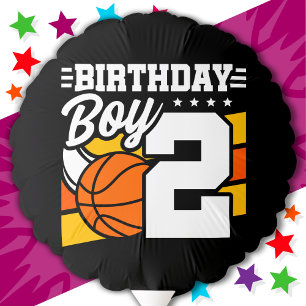 2 Year Old Basketball Party Theme 2nd Birthday Boy Balloon