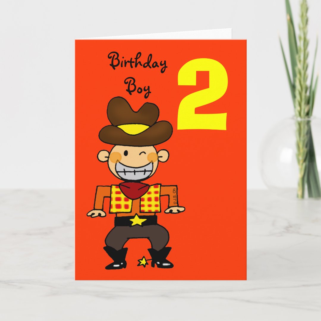 2 year old birthday boy card | Zazzle