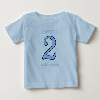 2 Year Old Boy Birthday Too Cool for School Shirt