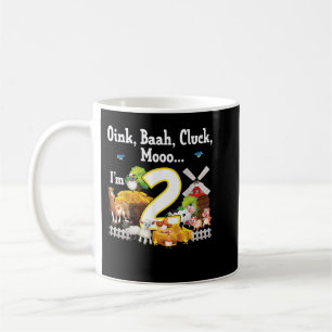 2 Year Old Farm Birthday Party Animal Barn Sounds Coffee Mug